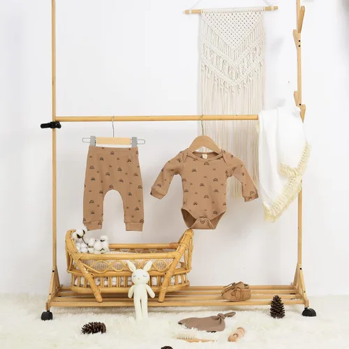 Miniatura 3 de meloom Juego de regalo para bebé, caja de regalo unisex para recién nacidos, artículos esenciales para bebés neutros de género bohemio, regalos