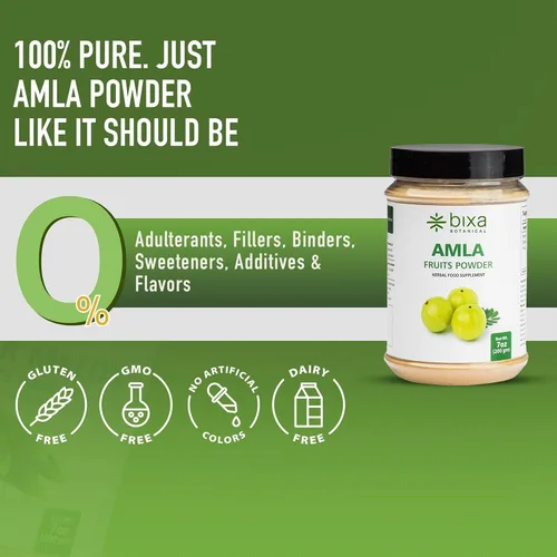 Miniatura 6 de bixa BOTANICAL Amalaki Amla Berries Powder Grosella espinosa india Rico en vitamina C natural Sin OMG Sin gluten Sin conservantes