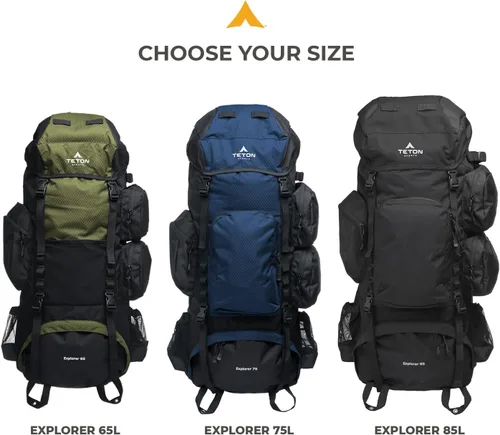Miniatura 6 de TETON Sports Explorer - Mochila con marco interno completo, equipo de viaje ajustable para mochileros, cubierta impermeable para moscas de lluvia