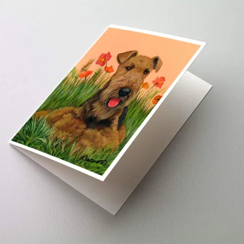Miniatura 154 de Caroline's Treasures PPP3013GCA7P - Tarjetas de felicitación y sobres para mascotas de Basset Hound Teacher, paquete de 8 tarjetas en blanco