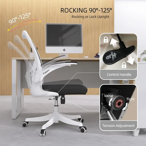 Miniatura 8 de Monhey Silla de Oficina - Silla de Oficina Ergonómica con Soporte Lumbar y Brazos Abatibles Sillas de Escritorio para Oficina en Casa Silla Mecedora