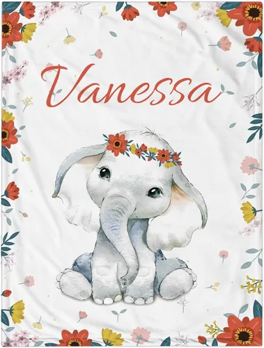 Miniatura 9 de Manta de Bebé Personalizada para Niñas, Manta de Bebé Personalizada con Nombre, Mantas Suaves y Acogedoras Personalizadas con Nombre para Niños