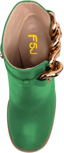 Miniatura 4 de FSJ Botas de tobillo con puntera puntiaguda para mujer tacón grueso cómodas ajustables con hebilla tallas 4-15 de EE UU