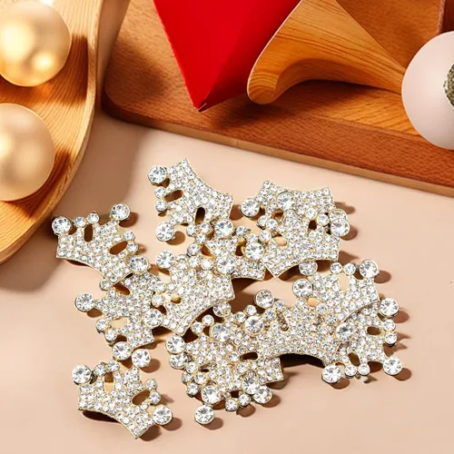 Miniatura 2 de 24 piezas de adornos de joyería de corona para accesorios de cabello hechos a mano DIY, zapatillas, ropa, decoraciones de fiesta, caja de regalo