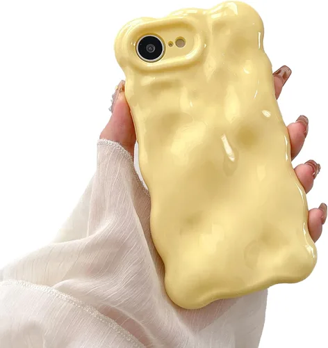 Miniatura 47 de XIZYO Funda para iPhone 13 de 6.1 pulgadas, bonito patrón de ondas, estético, 3D, rizado, ondulado, chapado en purpurina, para mujeres y niñas, Azul