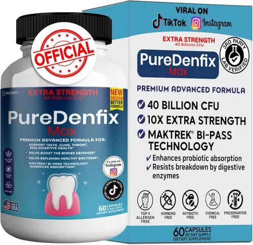 Suplemento probiótico extra fuerte con 40 mil millones de UFC – Apoya los dientes, las encías, los oídos, la nariz, la garganta y la salud digestiva