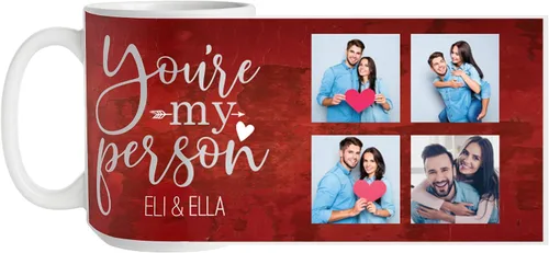 Miniatura 6 de Let's Make Memories Taza de corazón con foto personalizada - Para él - Para ella