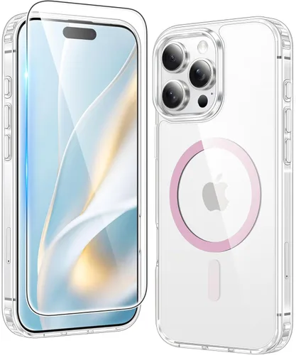 Miniatura 1305 de FNTCASE Funda para iPhone 13 Pro-Max: Fundas magnéticas transparentes compatibles con Magsafe Slim anti amarillamiento protección contra caídas