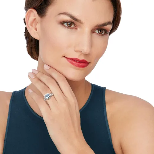 Miniatura 2 de Ross-Simons 2.30 Carat Sky Blue Topaz Bali-Style Ring in 2-Tone Sterling Silver