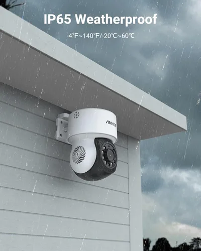 Miniatura 6 de ANNKE DVR de vigilancia con cable H.265+ 8CH de 5MP Lite y 4X 1080p AHD Cámara CCTV PT para exteriores con giro de 350° e inclinación de 90°