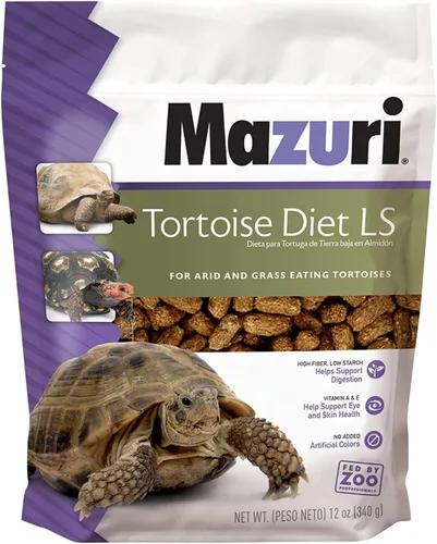 Mazuri Dieta de tortuga baja en almidón, para tortuga africana espolona/sulcata, desierto, egipcia, galápagos, gopher, griega, leopardo, panqueque,