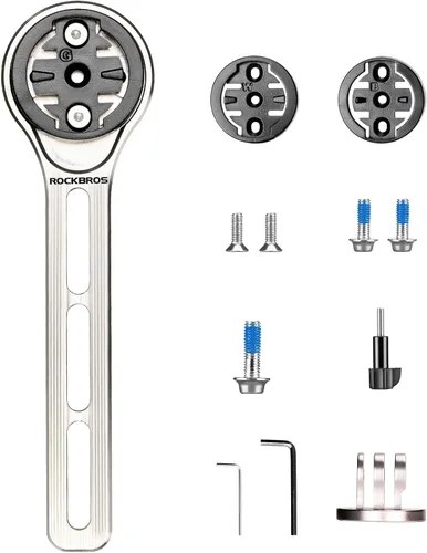 Miniatura 7 de ROCKBROS Soporte para computadora de bicicleta en la parte delantera compatible con mesas de reloj convencionales, equipado con múltiples tipos