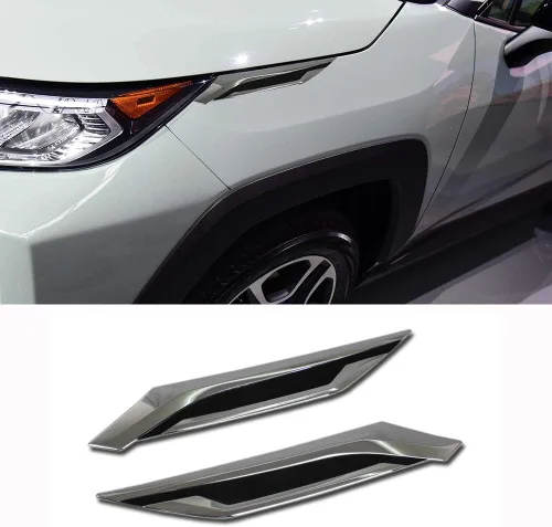 Beautost Ajuste para Toyota RAV4 2019 2020 2021 2022 2023 2024 2025 moldura de faros delanteros laterales guardabarros