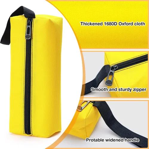Miniatura 3 de Paquete de 9 bolsas pequeñas para herramientas con cremallera, bolsas de herramientas de lona, impermeables, versátiles, con cremallera, bolsas