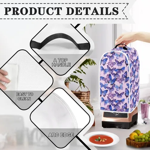 Miniatura 4 de Blender Dust Cover, Stand Mixer or Coffee Maker Appliance Cover, Anti Fingerprint Polyester Dust Proof Stain Resistant Blender Cover for Home