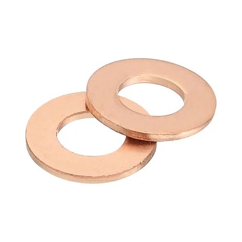 uxcell Arandela Plana M6, 50 Piezas Arandelas de Anillo Plano de Cobre de 12mm de Diámetro Exterior Junta de Sellado de Metal para Tornillos, Pernos