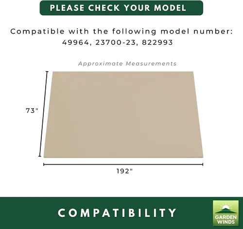 Miniatura 7 de Garden Winds Toldo de repuesto duradero 350 compatible con modelos Aldi Pergola 23700-23, 822993, 49964, beige