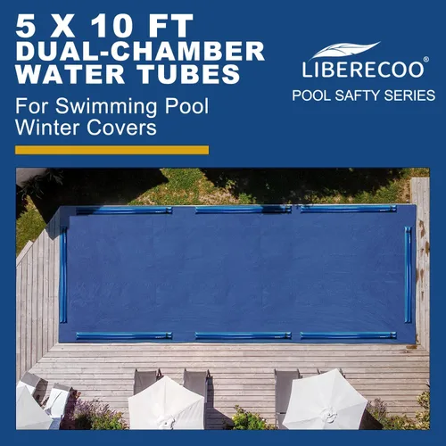 Miniatura 7 de LIBERECOO Bolsas de agua para cubierta de piscina enterrada, extra duraderas de 0.016 in de PVC calibre 27, bolsa de agua de doble cámara de 10