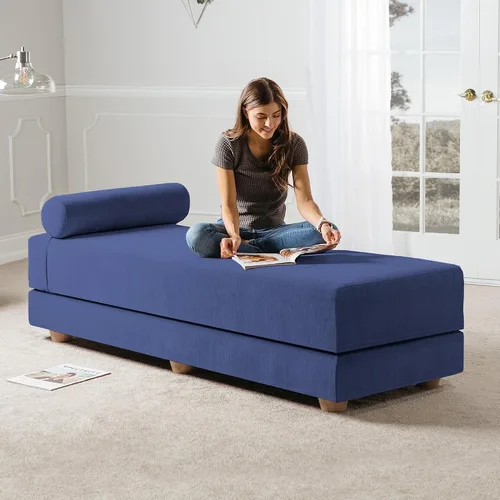 Miniatura 6 de Jaxx Alon Daybed - Tumbona plegable con colchón de espuma viscoelástica de primera calidad, tamaño Queen, fabricado en los Estados Unidos