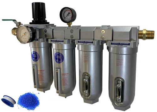 THB 4 etapas de alto flujo serie 90 industrial ultra limpio filtro de aire comprimido combinación de secadora (1 pulgada NPT, 11 oz, drenaje manual)