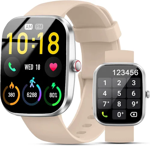 Reloj inteligente para hombres y mujeres (respuesta/hacer llamadas), reloj inteligente HD de 1.96 pulgadas, rastreador de actividad con más de 110