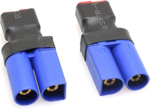 Miniatura 4 de DGZZI Sin cables Conector 2PCS EC5 macho a hembra T-Plug Adaptador para RC FPV Vehículo Power Wire Lipo Batería