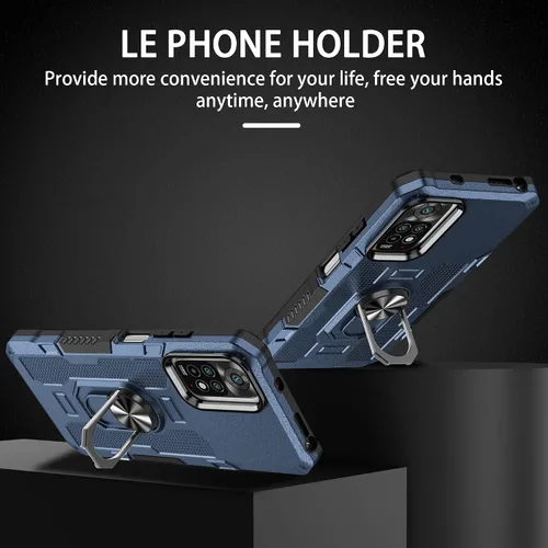 Miniatura 3 de Compatible con Xiaomi Redmi Note 11S/11 4G Funda para teléfono y protector de pantalla de vidrio templado, soporte de anillo, soporte magnético