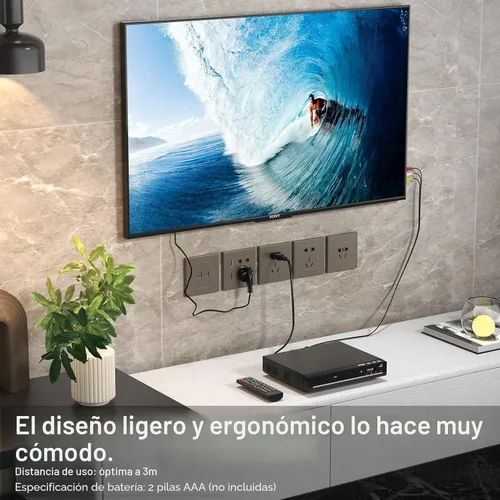 Miniatura 3 de Reproductores de DVD para TV con HDMI, Reproduce Todas las Regiones y Formatos, Reproductor de CD para el Hogar, Soporta Vídeo