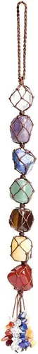 Miniatura 25 de Piedras preciosas curativas hechas a mano, cristales de Feng Shui para decoración de ventanas, ornamento colgante para decoración del hogar