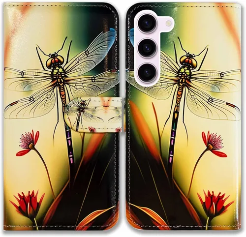 Miniatura 10 de Bcov Funda para Samsung S23, diseño de pájaro negro y verde con tapa para teléfono con ranura para tarjeta y soporte para Samsung Galaxy S23