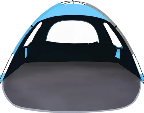 Miniatura 19 de NXONE Tienda de campaña de playa con protección UV UPF 50+, ligero y fácil de instalar, toldo de playa portátil para la familia, gran espacio