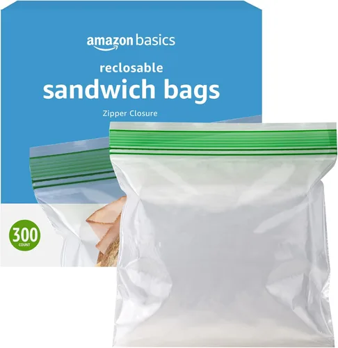Miniatura 5 de Amazon Basics Bolsas de almacenamiento de sándwich con doble cierre para almacenamiento de alimentos, sin BPA, 100