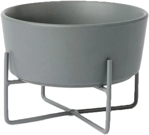 Miniatura 5 de Waggo Simple - Soporte sólido para cuenco y cuenco para perro, soporte de hierro individual con comedero de cerámica individual o cuenco de agua