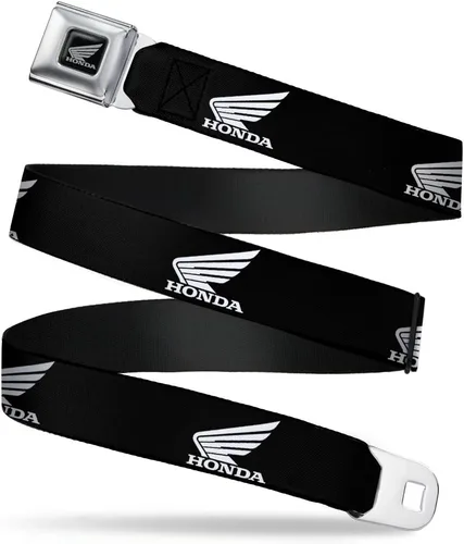 Buckle-Down Cinturón de seguridad - HONDA Motorcycle Logo Negro/Blanco