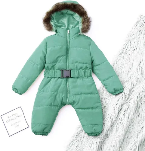 Miniatura 2 de Mono cálido para bebé, chaqueta acolchada para bebés, niños y niñas, con capucha para invierno, ropa de abrigo para niños