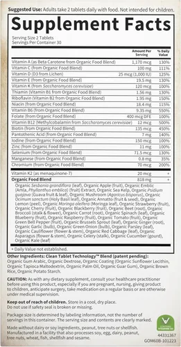 Miniatura 8 de Garden of Life Organics Multivitamínico de alimentos enteros para hombres, 60 tabletas, vitaminas y minerales veganos para hombres para la salud