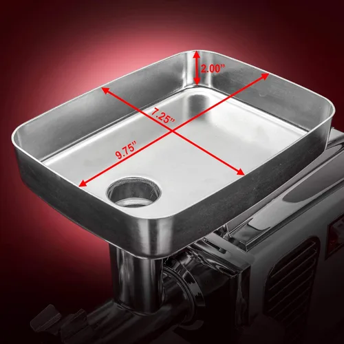 Miniatura 4 de STX TurboForce II "Platinum" Moledora de carne eléctrica y máquina para hacer salchichas de servicio pesado: 6 placas de molienda, 3 cuchillas