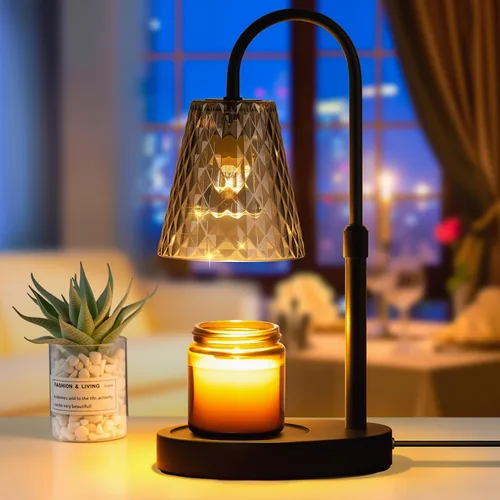 Miniatura 8 de Lámpara calentadora de velas con temporizador, velas eléctricas, calentadores de cera, lámparas de vidrio para tarros, quemador, altura ajustable