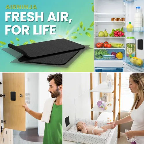 Miniatura 6 de AIRNINJA Desodorizador para nevera, desodorante natural para refrigerador, eliminador de olores, supera las bolsas purificadoras de aire