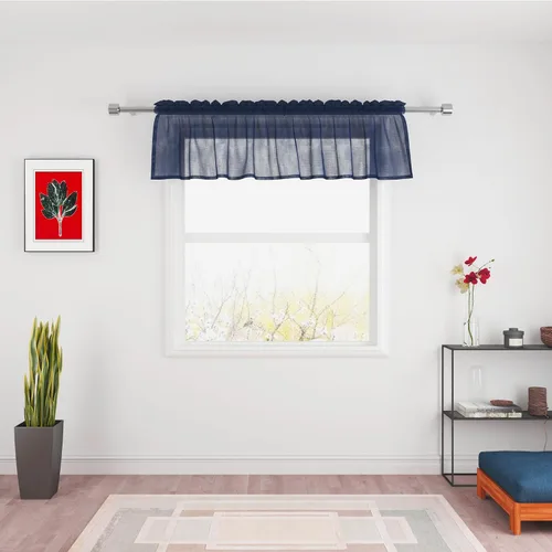 Miniatura 44 de UPOPO Paneles de Cortina Beige Pequeños Cortinas Transparentes de Gasa de 16 Pulgadas de Largo Cortinas de Cocina de Voile con Textura de Lino