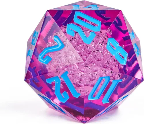 Miniatura 23 de 55mm dados de 20 lados DND, dados gigantes D20 D&D poliédricos grandes D20 con caja de regalo de dados para Dungeons and Dragons, juegos de mesa RPG