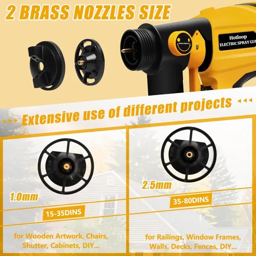 Miniatura 5 de Pulverizador de pintura inalámbrico para batería DEWALT de 20V (batería no incluida), pulverizadores de pintura inalámbricos para interiores