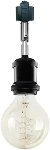 Miniatura 17 de Paquete de 1 unidad de diseño retro E26/E27 con base de título ajustable, ángulo de título rotado, sistema H, mini iluminación de cabeza de pista