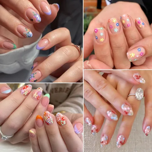 Miniatura 5 de 30 hojas de calcomanías de arte de uñas, flores, rosas, margaritas, cerezos, flores, 3D, autoadhesivas, calcomanías para uñas, corazón, crisantemo