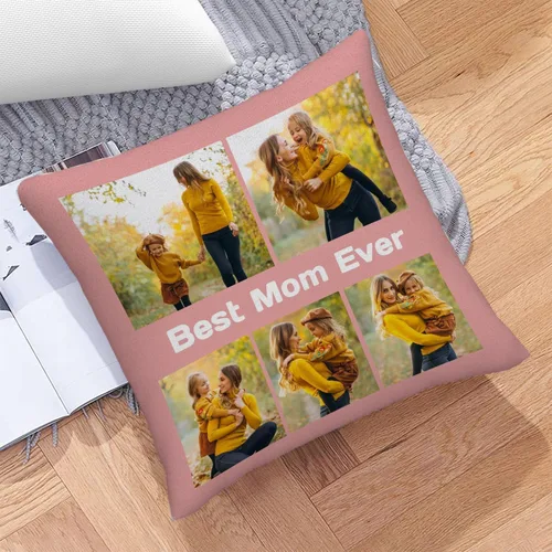 Miniatura 5 de Best Mom Ever Custom Pillowcase – Personalized Photo Collage Throw Pillow Cover, Gift for Family, Couples, Christmas, Valentine's Day, Birthday & 5