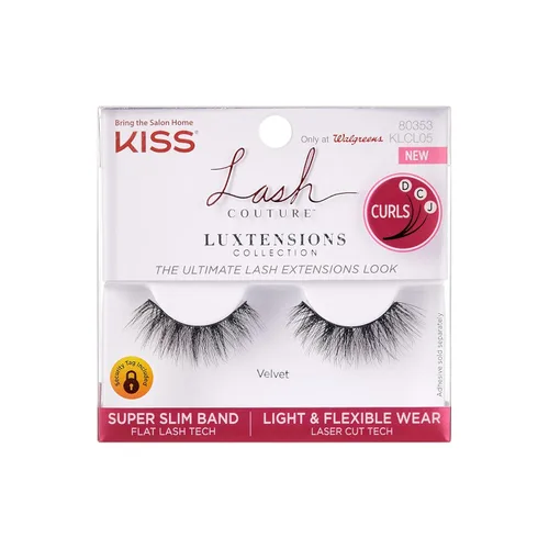 Miniatura 16 de KISS - Pestañas postizas de la colección LuXtensions Lash Couture, tecnología de pestañas planas, banda de pestañas súper delgada, fibras