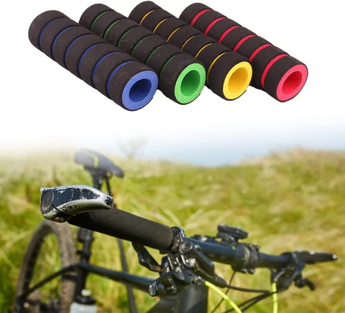 Miniatura 5 de 1 par de empuñaduras de manillar de bicicleta espuma suave MTB bicicleta bicicleta antideslizante agarre Ciclismo Riding Handle Covers