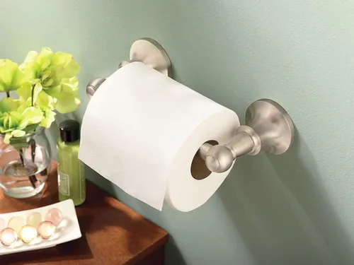 Miniatura 4 de Moen Vale DN4408CH - Soporte de papel higiénico giratorio de doble poste cromado, soporte de papel higiénico montado en la pared Cromo