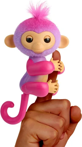 Fingerlings 2023 NUEVO mono bebé interactivo reacciona al tacto – más de 70 sonidos y reacciones – Charli (púrpura)