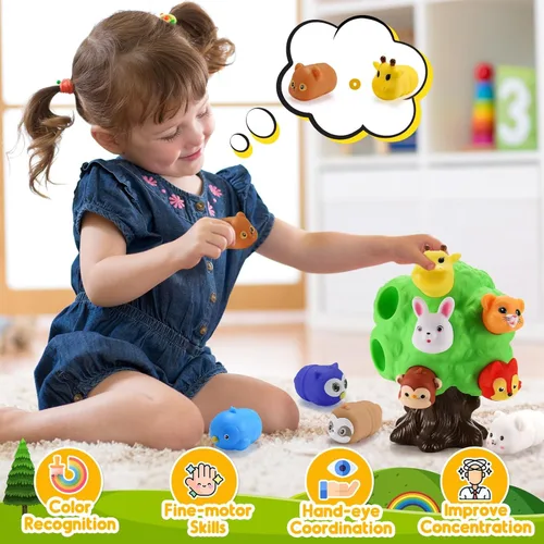 Miniatura 2 de Regalos para niños de 1 a 5 años, juguetes para niños pequeños, juguete educativo de animales de granja para niños pequeños de 1 a 6 años, juego